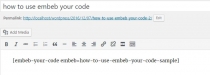 Embed your code - WordPress Plugin Screenshot 3