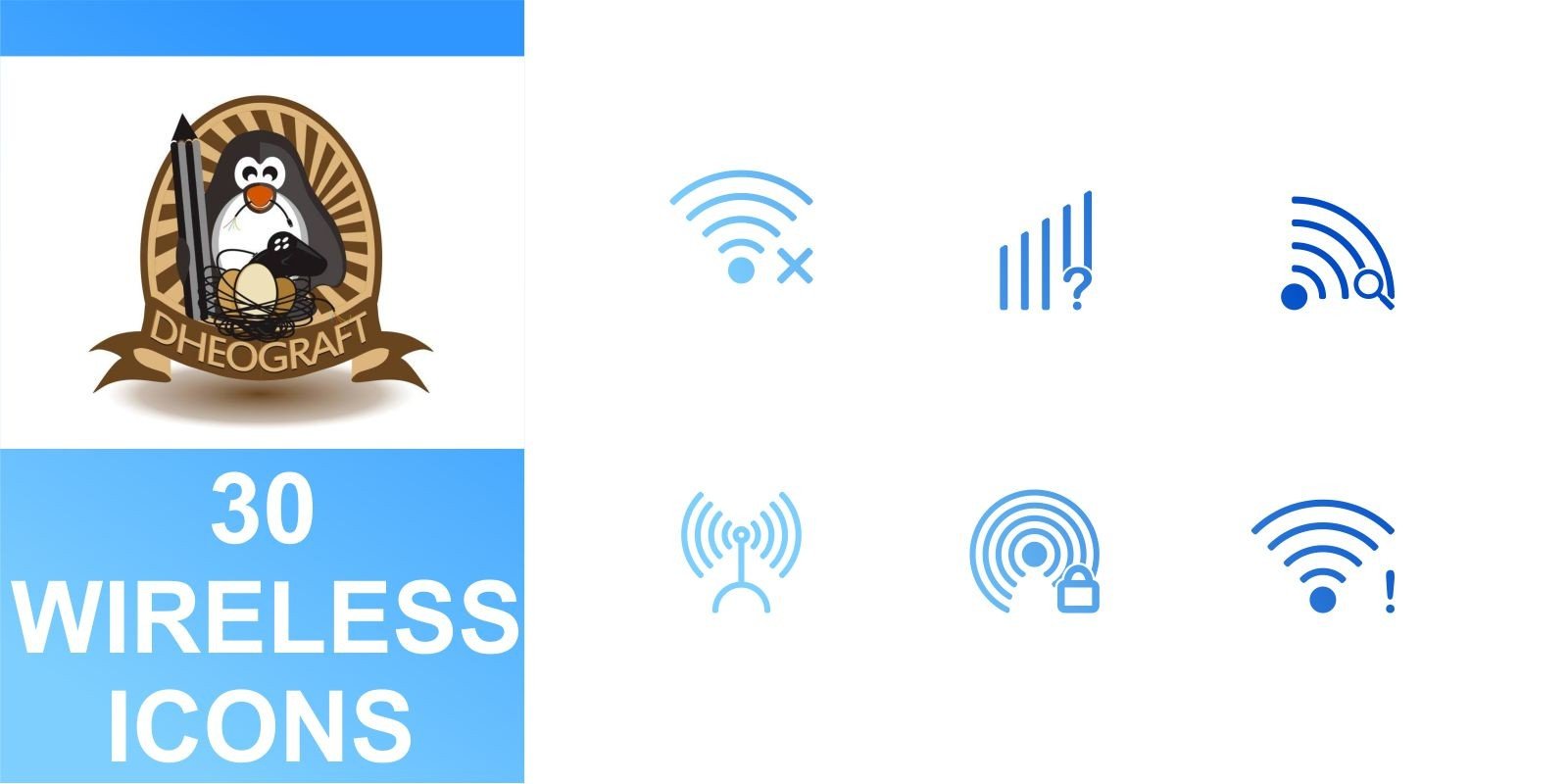 Wireless Icons By Dheograft Codester