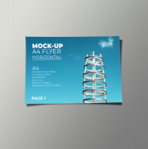 4 Horizontal Mock-Up Flyer PSD Templates A4  Screenshot 1