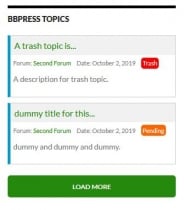 Current User Items - bbPress Plugin Screenshot 1
