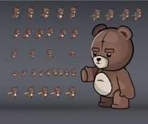 Teddy Bear 2D Game Character Sprites Screenshot 5