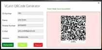 VCard QRCode Generator C# Screenshot 2