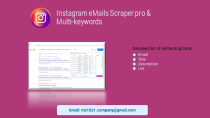Instagram eMails Scrapper Pro with Multi-Keywords Screenshot 1