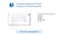 Facebook Phones And eMails scraper Python Screenshot 1