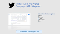 Twitter Phones And eMails Scrapper Python Screenshot 1