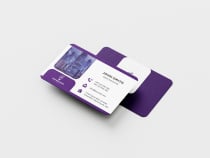 Corporate Business Card Purple Template  Screenshot 2