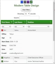Responsive Modern Table jQuery Screenshot 6