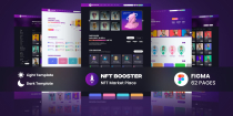 NFTBooster - NFT Marketplace Website UI Kit Figma Screenshot 1