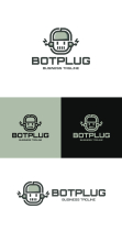 Electrical Bot Plug Logo Template Screenshot 4