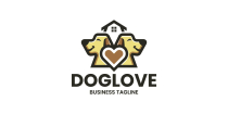 Twins Dog House Logo Template Screenshot 1