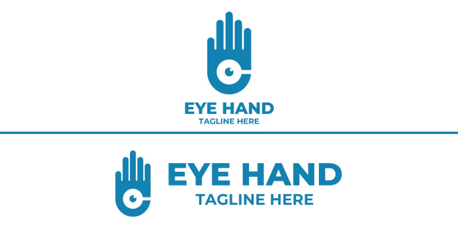 hand eye logo design