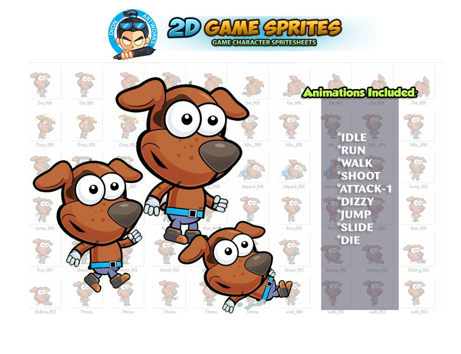 dogie 2d game character sprites